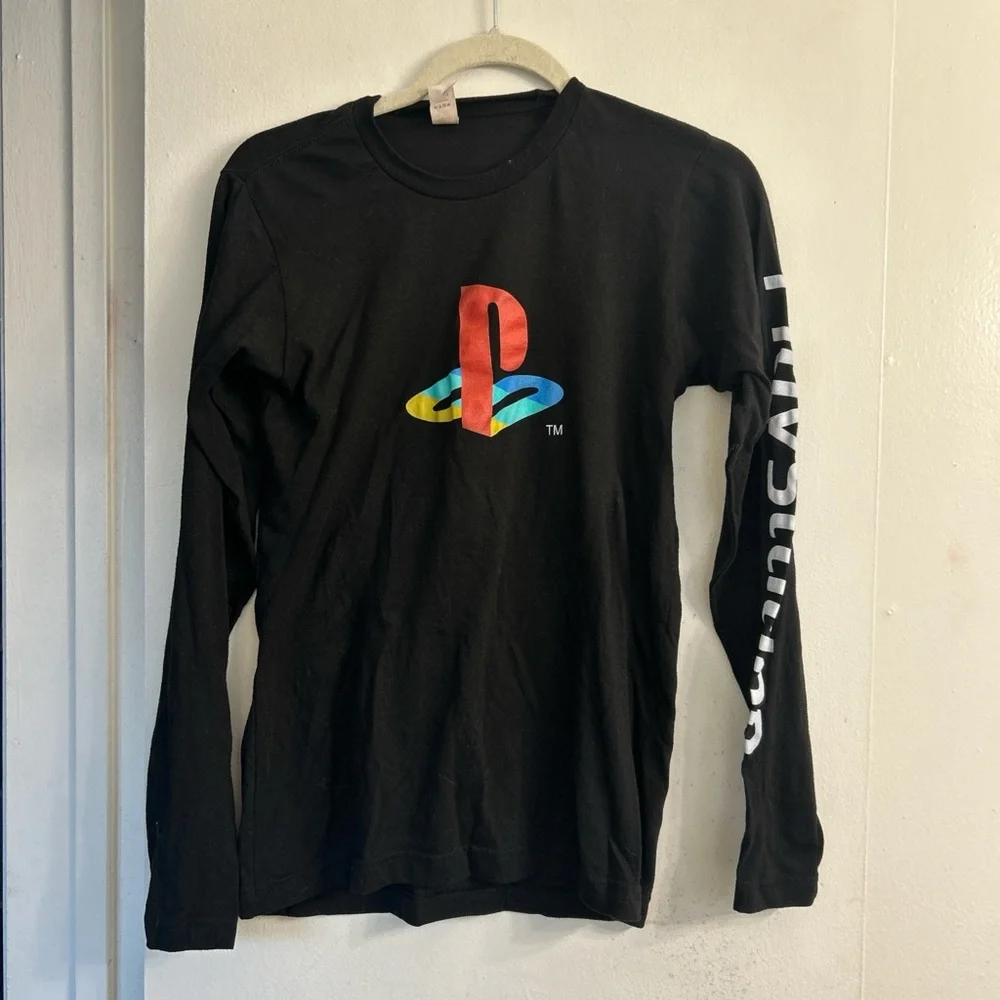 Tultex Black PlayStation Long Sleeve Shirt